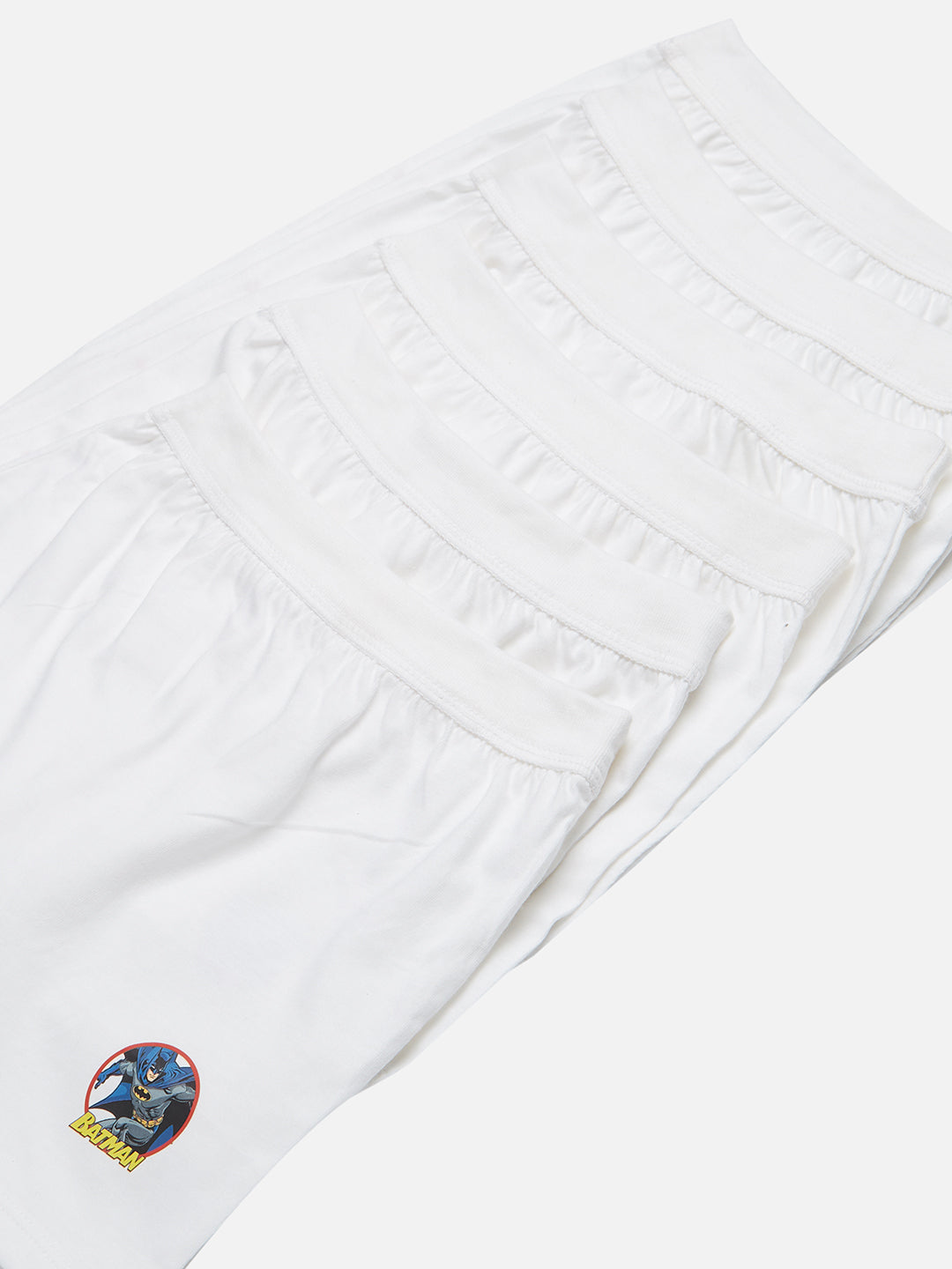 Redrose Boys Innerwear White Boxer Briefs – Pack of 6 | Soft Cotton with Hero Print | JR-40WH