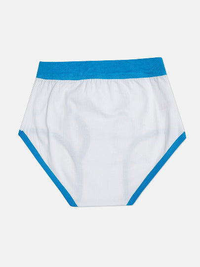 Redrose Boys Innerwear Classic Cotton Briefs – Pack of 6 | White Base with Contrast Waistbands | JR-502