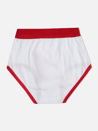 Redrose Boys Innerwear Classic Cotton Briefs – Pack of 6 | White Base with Contrast Waistbands | JR-502