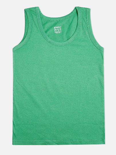 Redrose Boys Cotton Vests – Pack of 5 | Plain Sleeveless Innerwear | Stylish Contrast Trims | VEST_1005CL