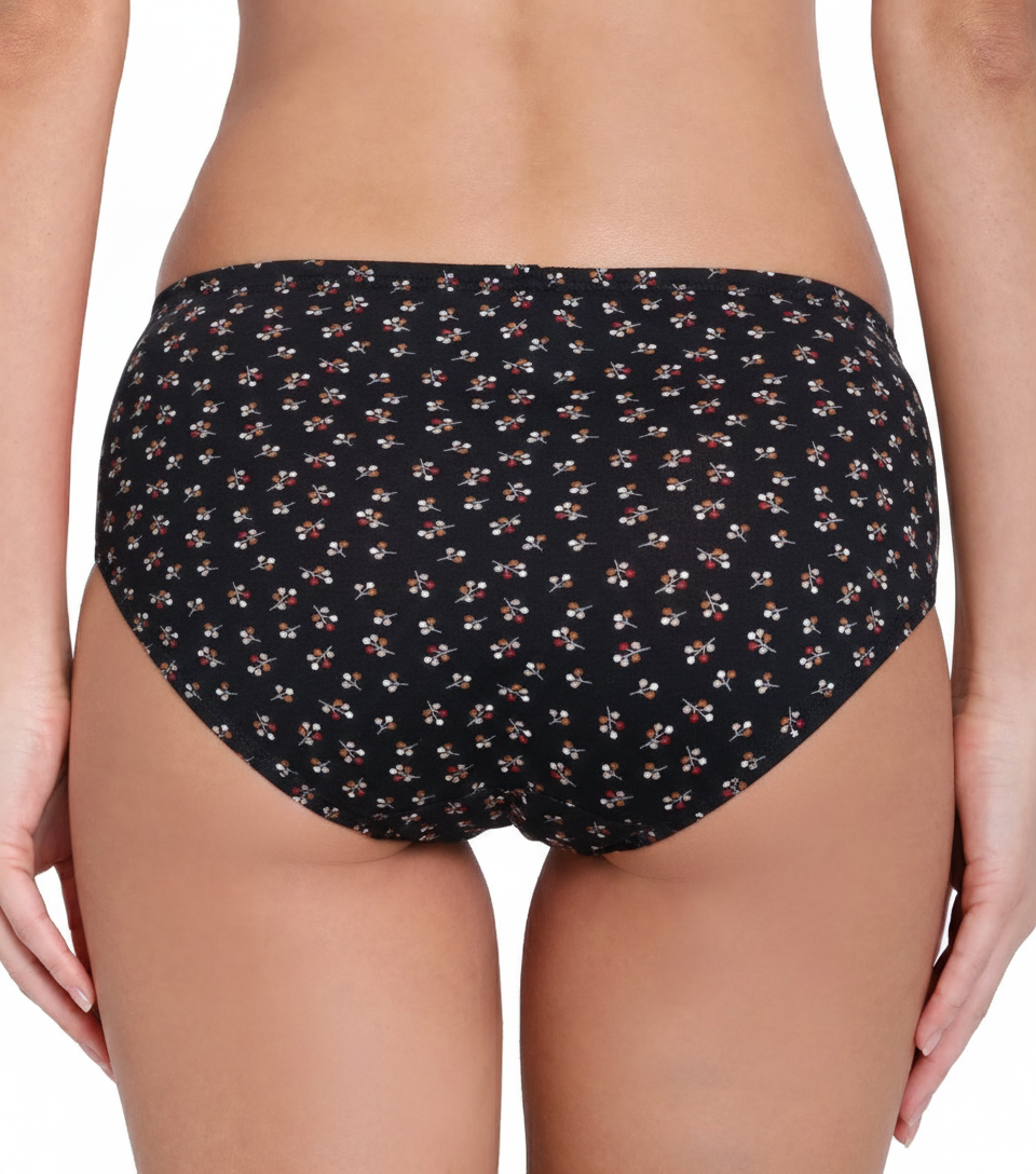 ANIKA– Full Coverage Mid-Rise Hipster Panties  – Pack of 3 (Multicolor)