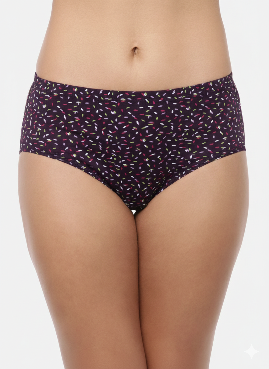 AURORA – Full Coverage Mid-Rise Hipster Panties  – Pack of 3 (Multicolor)