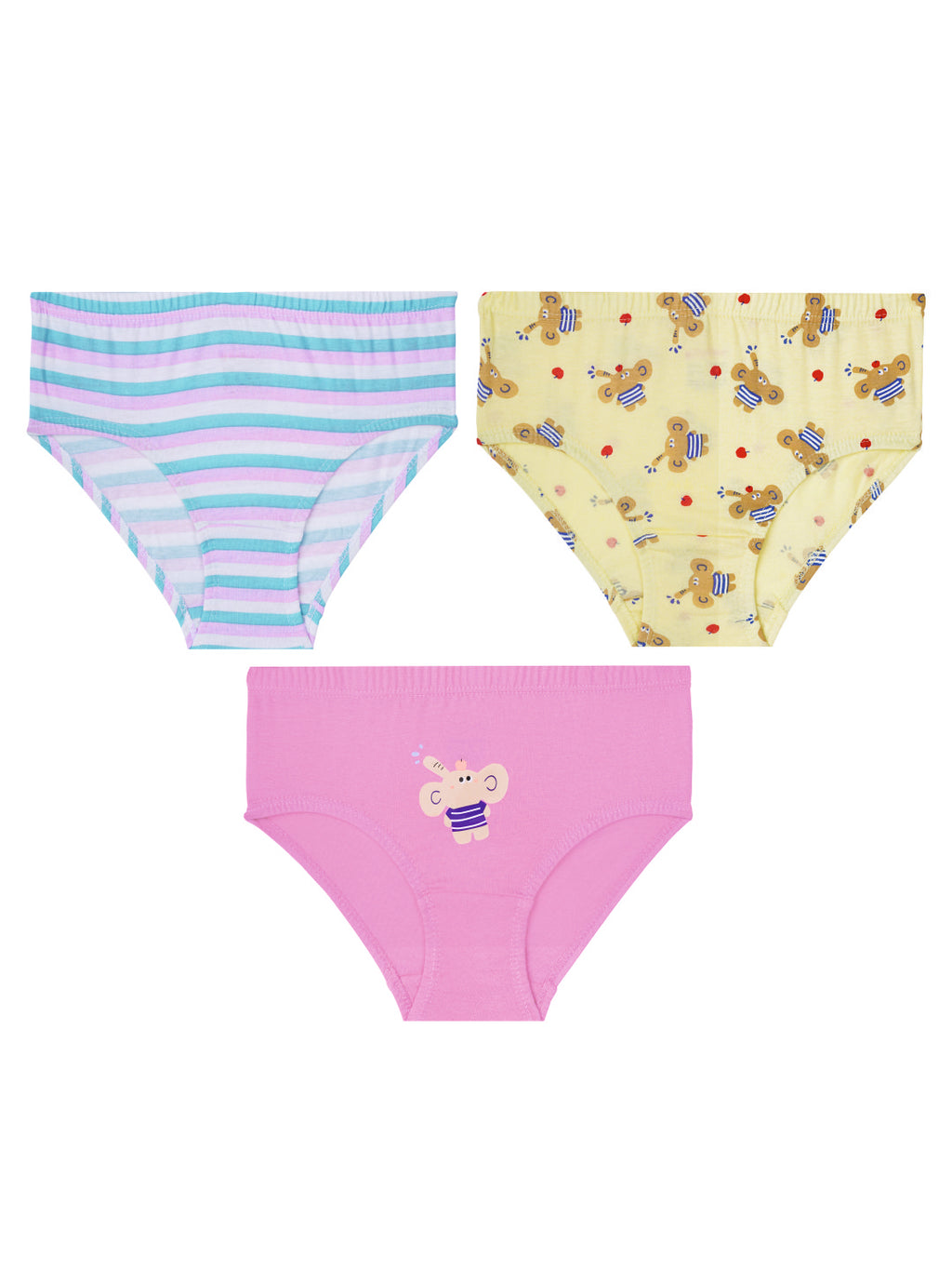 BABY 175 | Girls’ Cotton Printed Briefs – Soft & Comfortable Assorted Design Underwear Pack 3