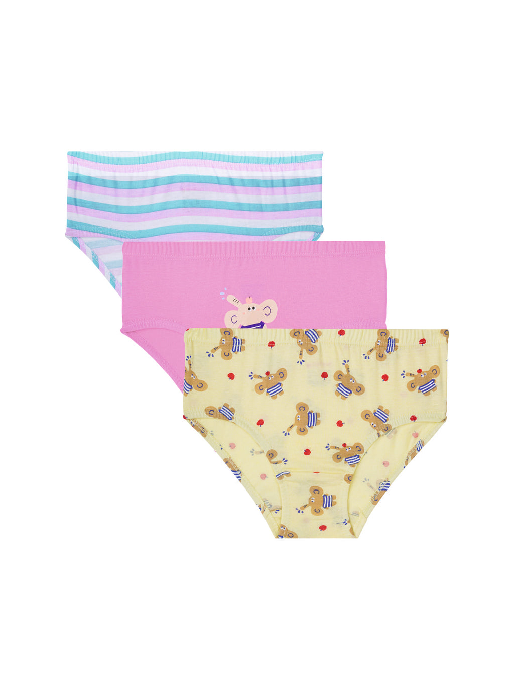 BABY 175 | Girls’ Cotton Printed Briefs – Soft & Comfortable Assorted Design Underwear Pack 3
