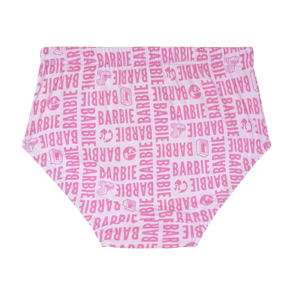 Girls' Barbie Printed Briefs – Pack of 6 | Soft Cotton Innerwear by Redrose | BABY-123