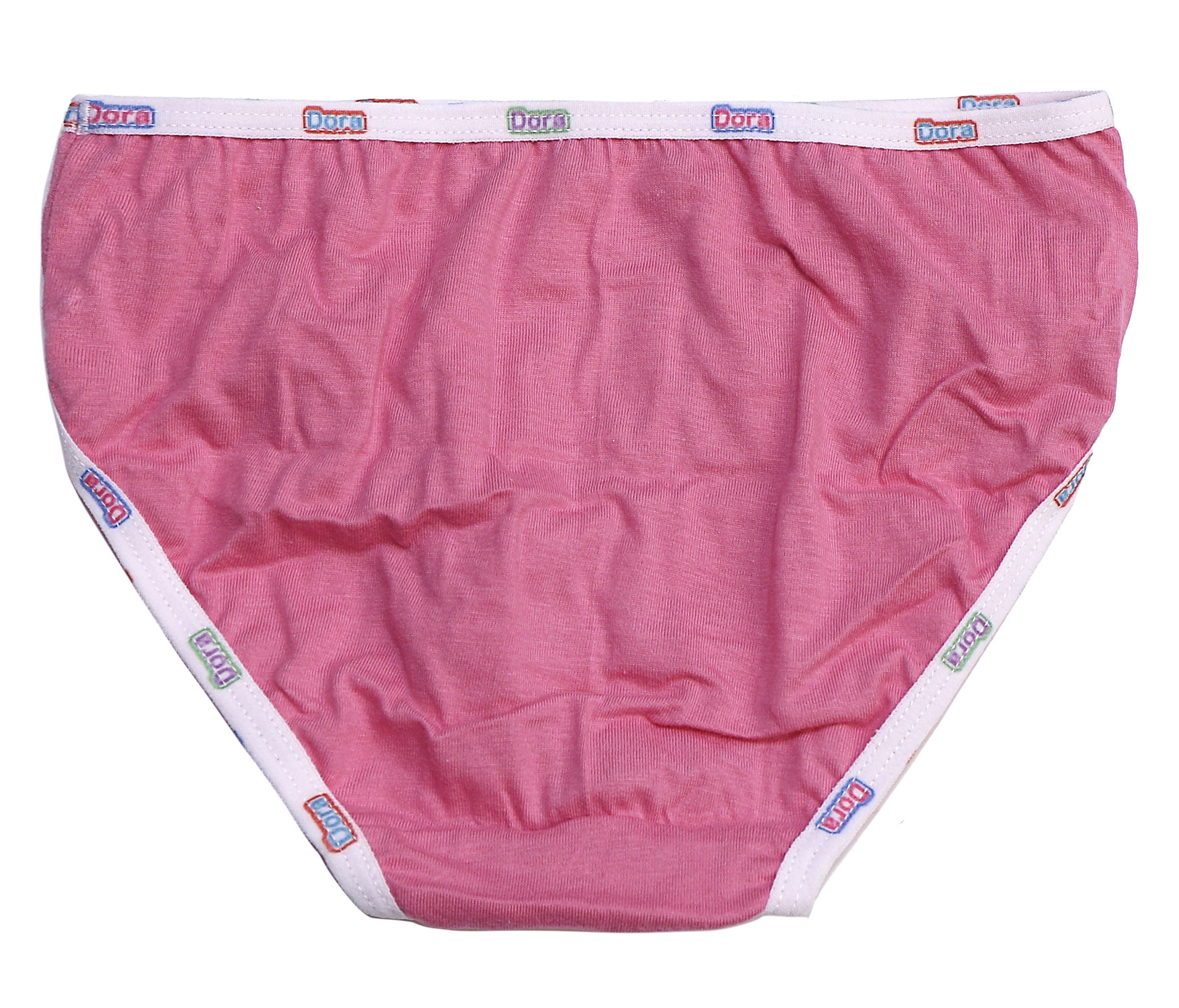 Red Rose Girls' Cotton Briefs Pack of 6 – Dora the Explorer Printed Innerwear | BABY-147