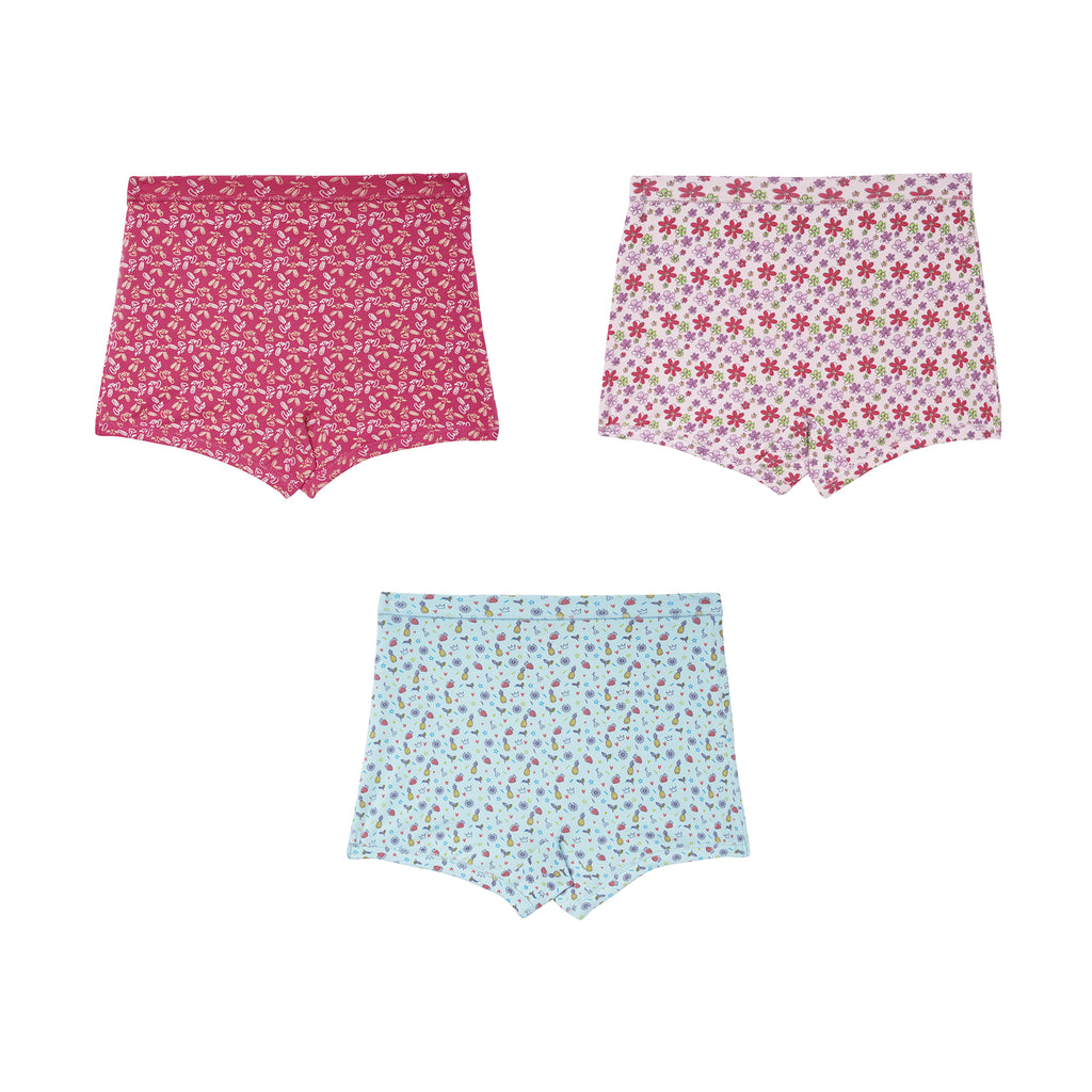 BABY 170| Stretchable Printed Shorts for Girls – Soft Cotton Lycra Innerwear PACK OF 3