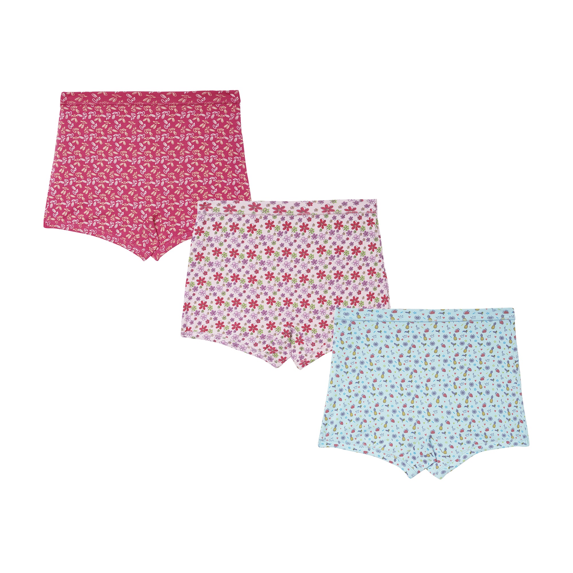BABY 170| Stretchable Printed Shorts for Girls – Soft Cotton Lycra Innerwear PACK OF 3
