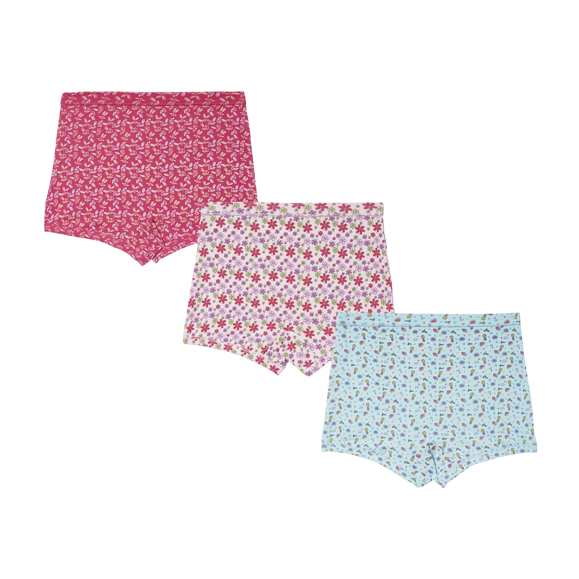 BABY 170| Stretchable Printed Shorts for Girls – Soft Cotton Lycra Innerwear PACK OF 3