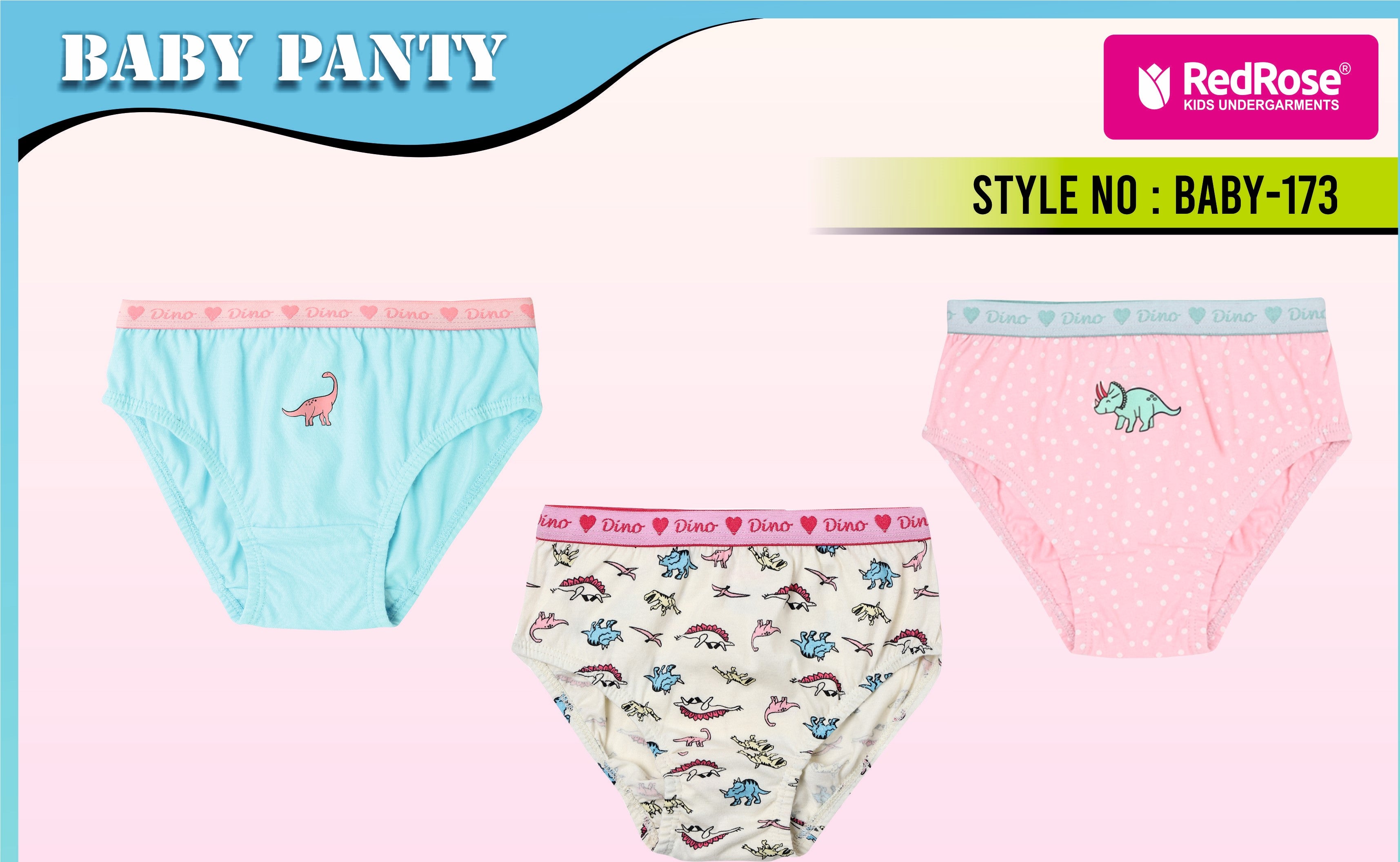 RedRose Soft & Stylish Baby Panties – 100% Cotton Comfort for Your Little One | BABY 173