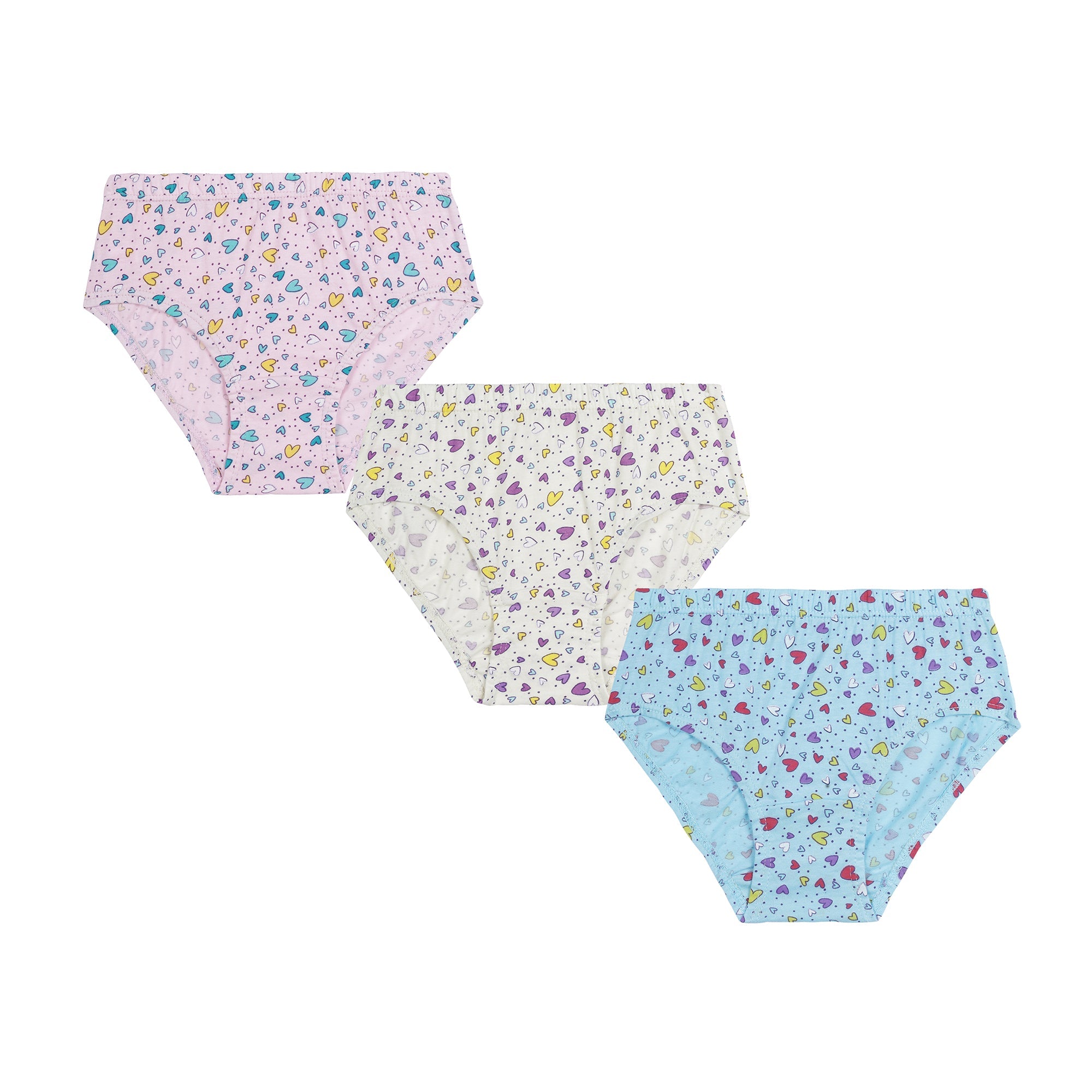 Redrose Girls' All-Over Print Cotton Panties – Pack of 6 | Soft & Breathable Innerwear for Kids | BABY-36