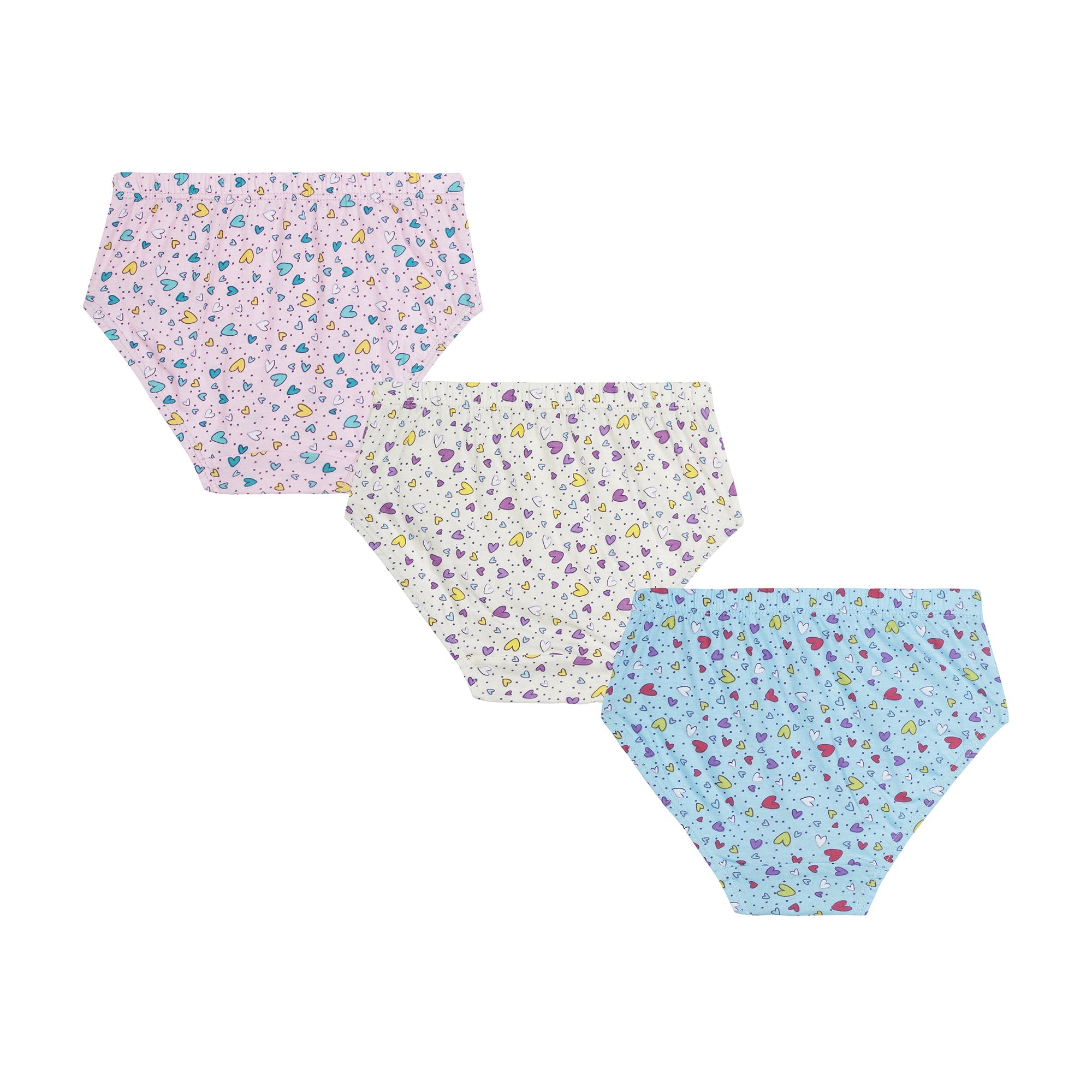 Redrose Girls' All-Over Print Cotton Panties – Pack of 6 | Soft & Breathable Innerwear for Kids | BABY-36