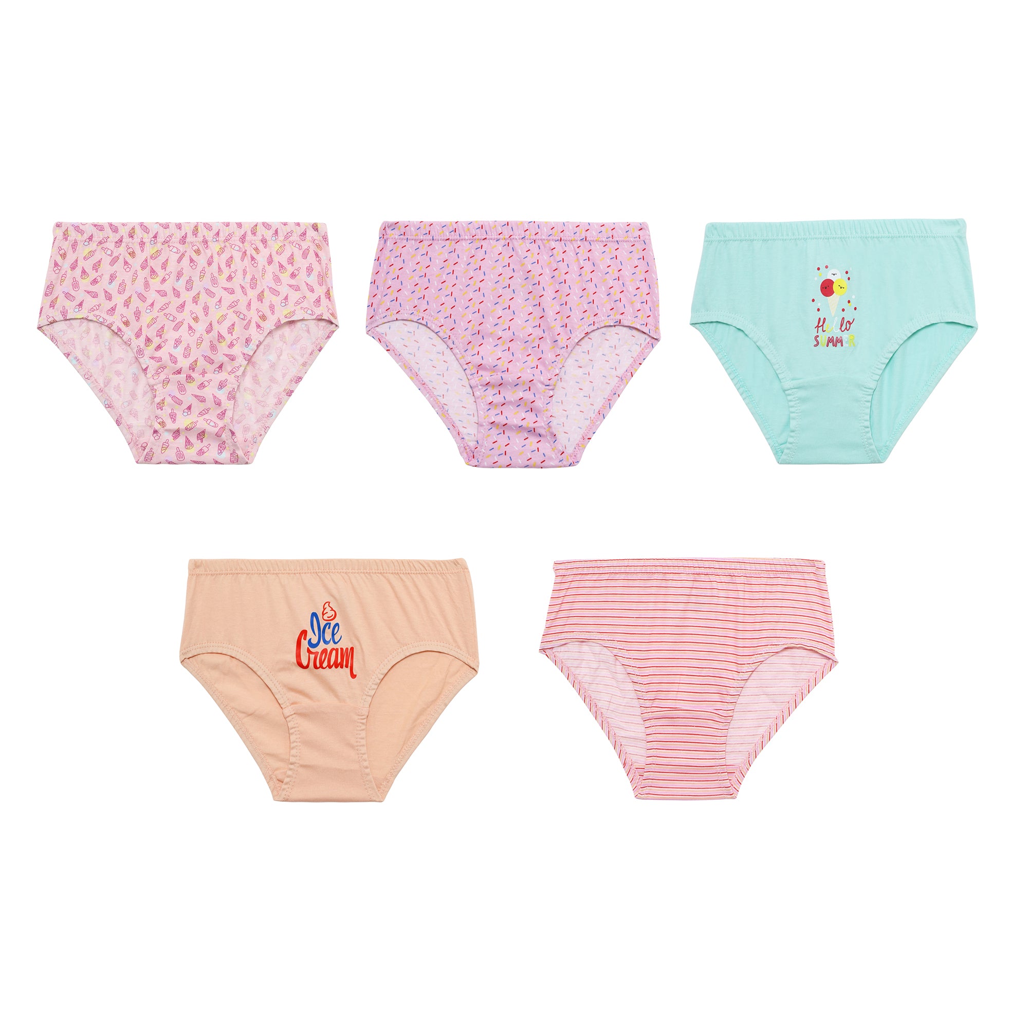 BABY 5007| Red Rose Soft & Stylish Baby Panties – 100% Cotton Comfort for Your Little One PACK OF 5