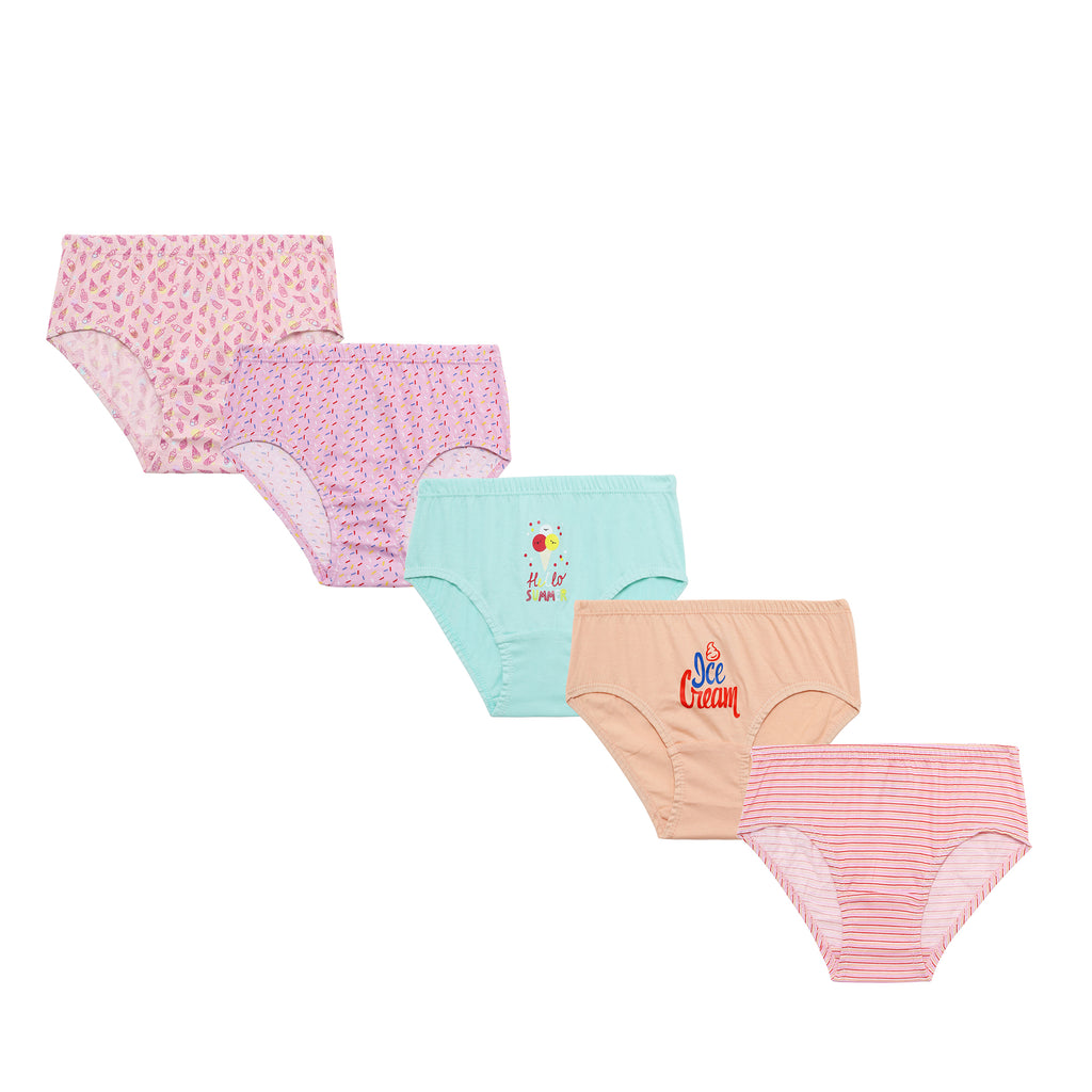 BABY 5007| Red Rose Soft & Stylish Baby Panties – 100% Cotton Comfort for Your Little One PACK OF 5