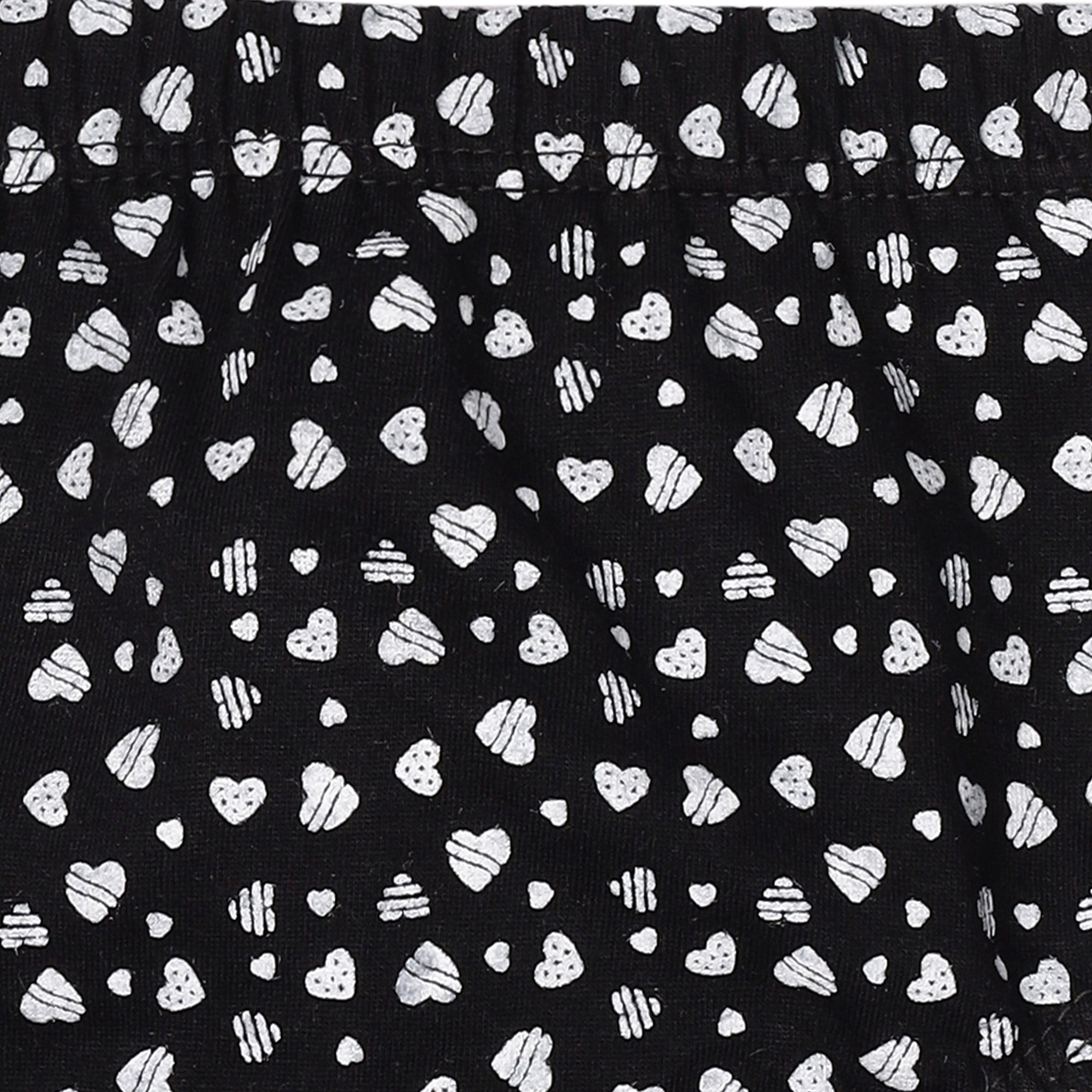 Redrose Girls’ Black & White Printed Cotton Panties – Pack of 6 | Soft & Breathable Everyday Briefs | BABY-64