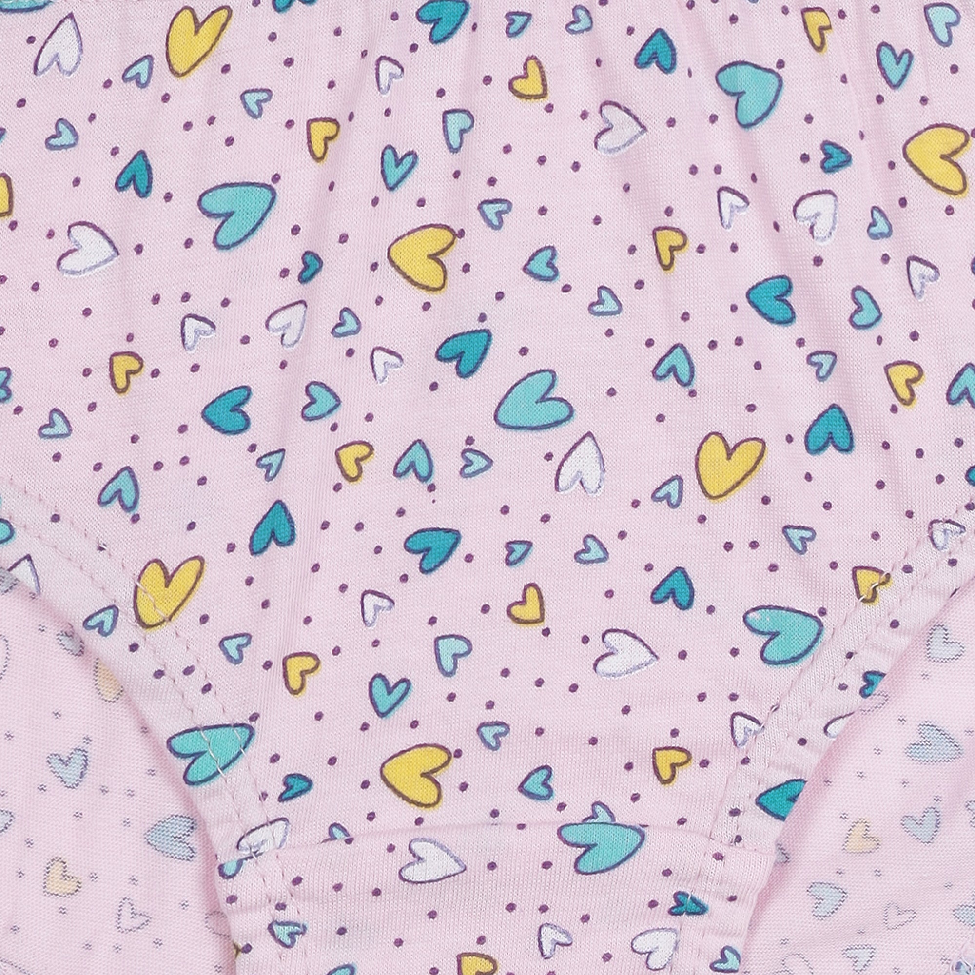 Redrose Girls' All-Over Print Cotton Panties – Pack of 6 | Soft & Breathable Innerwear for Kids | BABY-36