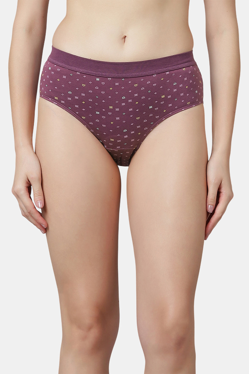 Women’s Ribbed Waist Cotton Panties – Soft & Breathable Printed Briefs for Everyday Comfort (Pack of 3)