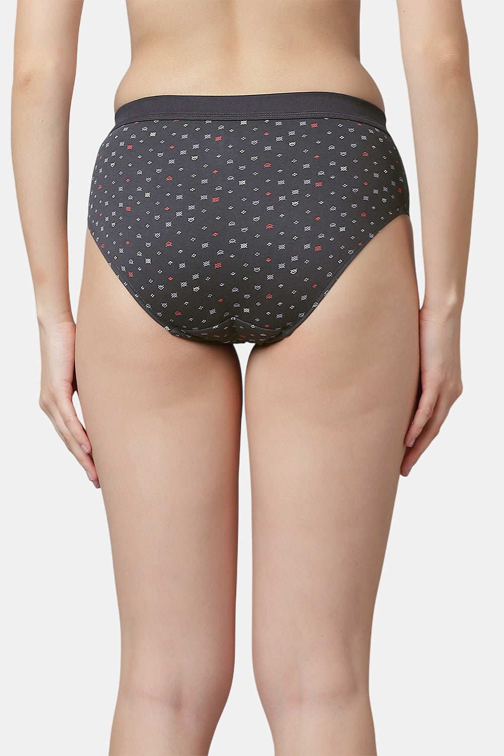 Women’s Ribbed Waist Cotton Panties – Soft & Breathable Printed Briefs for Everyday Comfort (Pack of 3)