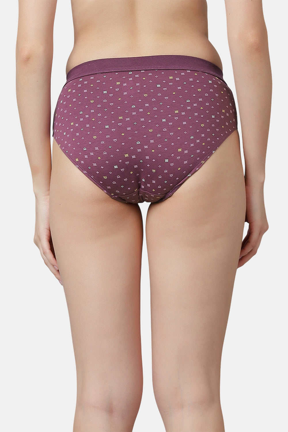 Women’s Ribbed Waist Cotton Panties – Soft & Breathable Printed Briefs for Everyday Comfort (Pack of 3)