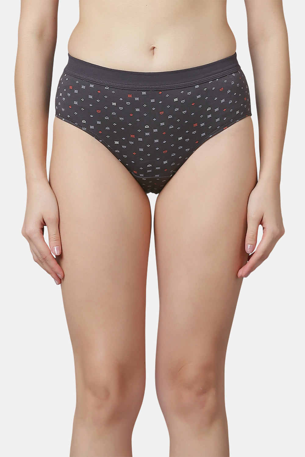 Women’s Ribbed Waist Cotton Panties – Soft & Breathable Printed Briefs for Everyday Comfort (Pack of 3)