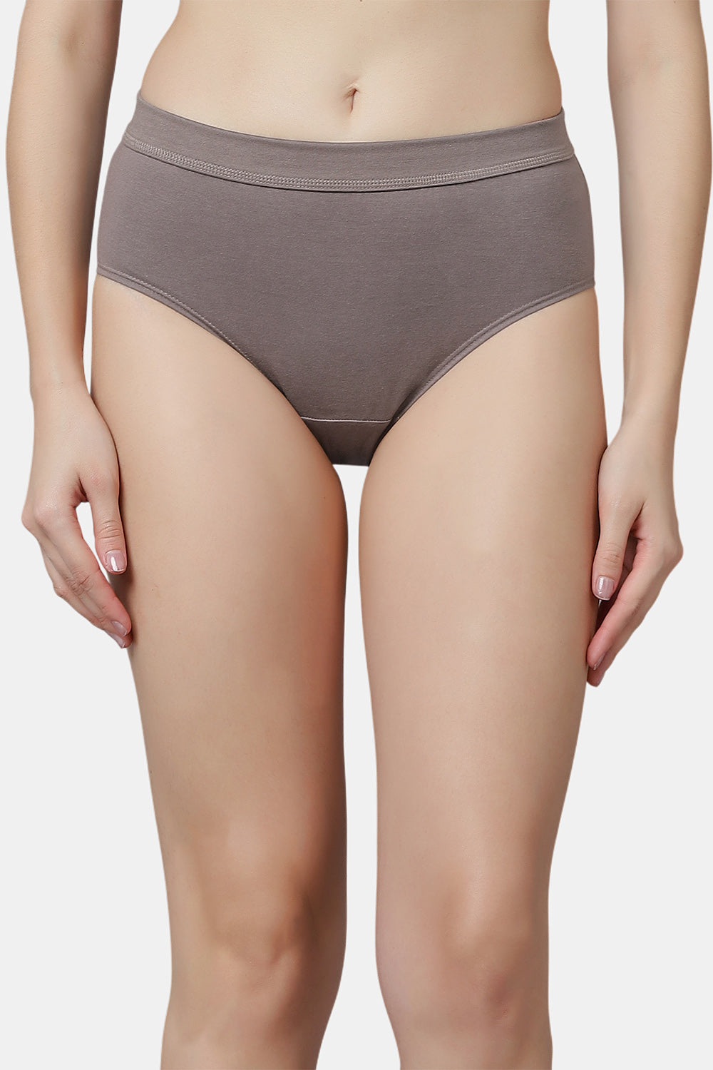 Women’s Ribbed Waist Cotton Regular Panties – Soft Solid Briefs with Full Coverage for Everyday Wear (Pack of 3)