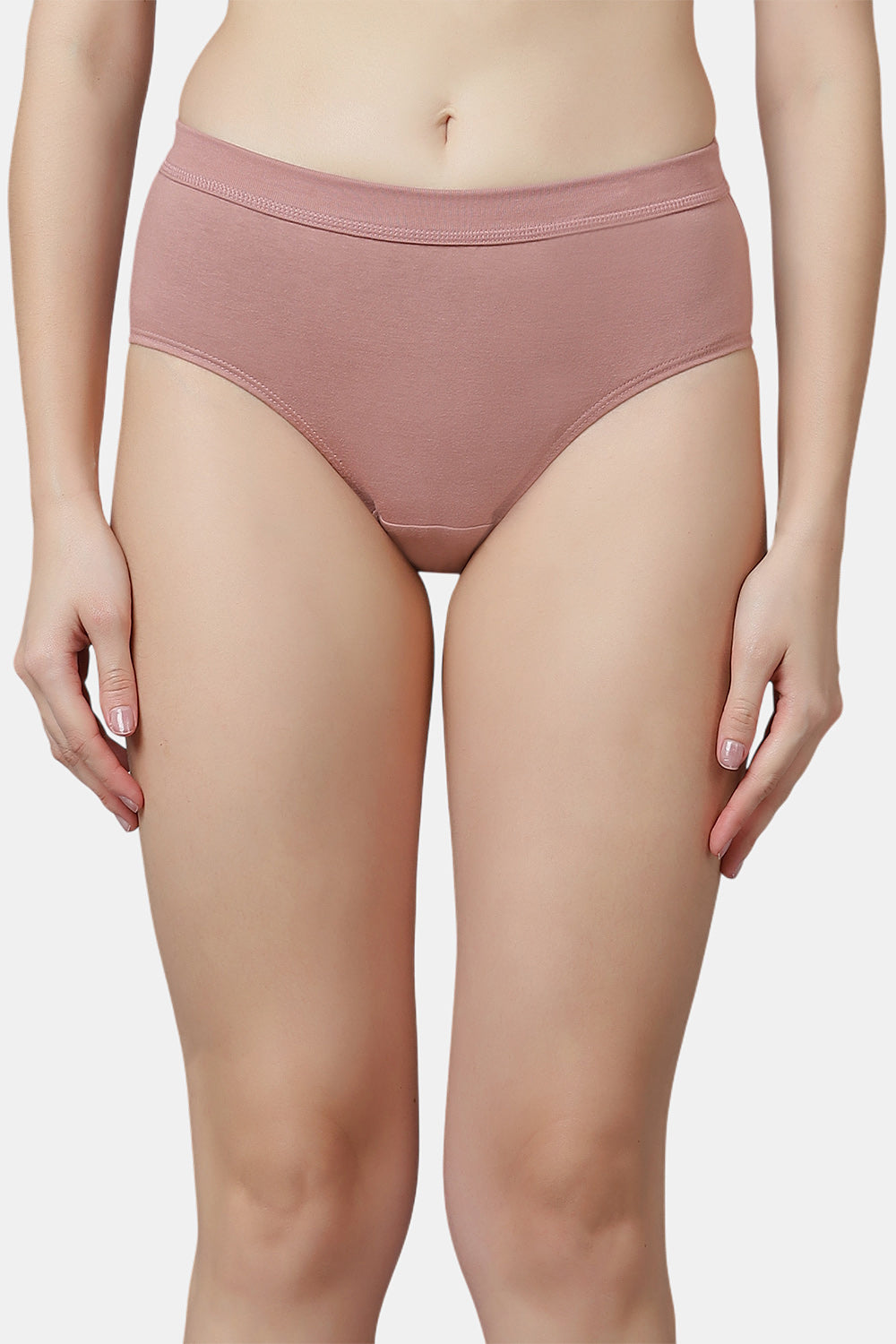 Women’s Ribbed Waist Cotton Regular Panties – Soft Solid Briefs with Full Coverage for Everyday Wear (Pack of 3)