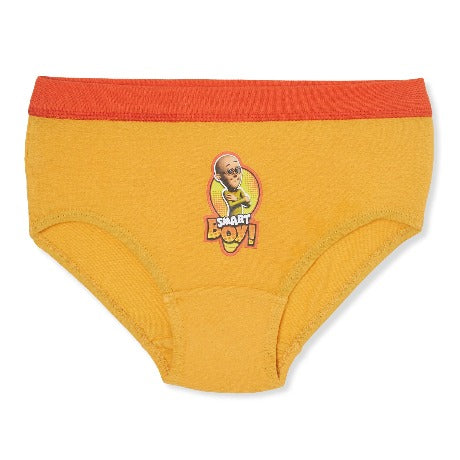 RedRose Boys Motu Patlu Printed Briefs – Pack of 6 | Soft Cotton Innerwear for Kids | JR-518