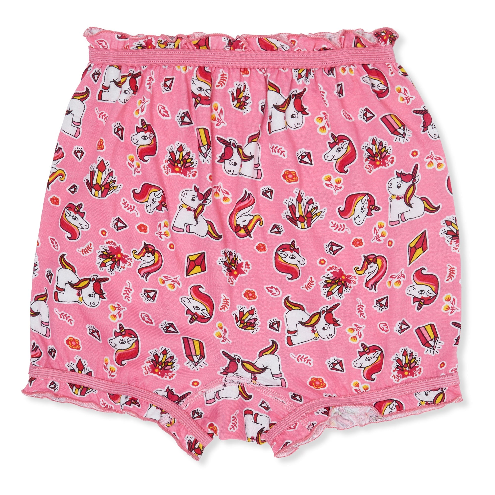 Redrose Girls' Cartoon Print Bloomers – Pack of 6 | Soft Cotton Comfort for Everyday Wear 🦄🌈 | BLM-237