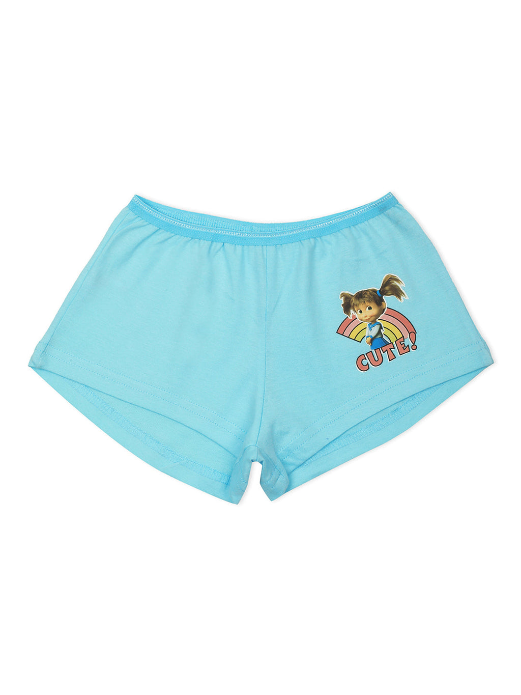 Girls' Printed Boxer Shorts – Pack of 6 | Soft Cotton Innerwear by Redrose | BABY-126