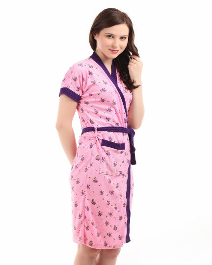 RedRose Printed Bathrobe