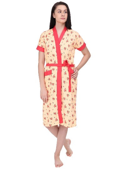 RedRose Printed Bathrobe