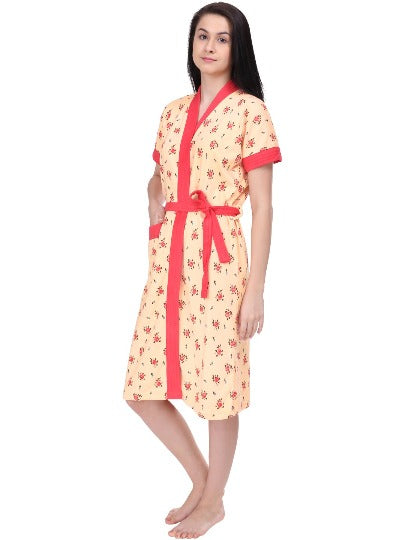 RedRose Printed Bathrobe