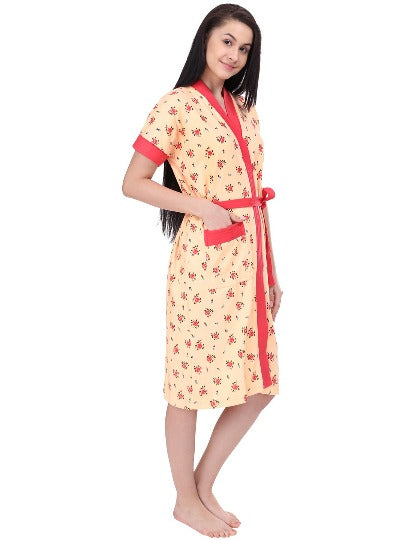 RedRose Printed Bathrobe