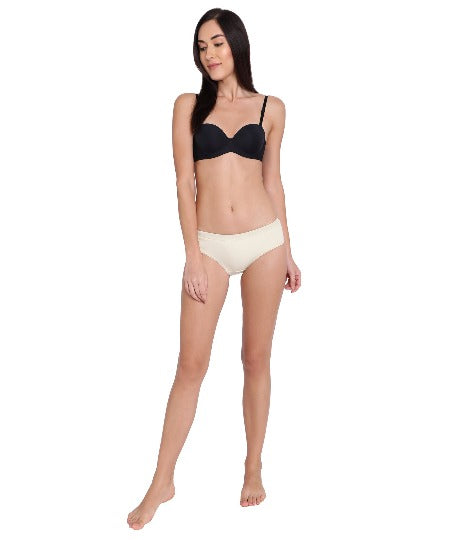 Red Rose High Hips Cotton Solid Print Medium Rise Coverage Hipster