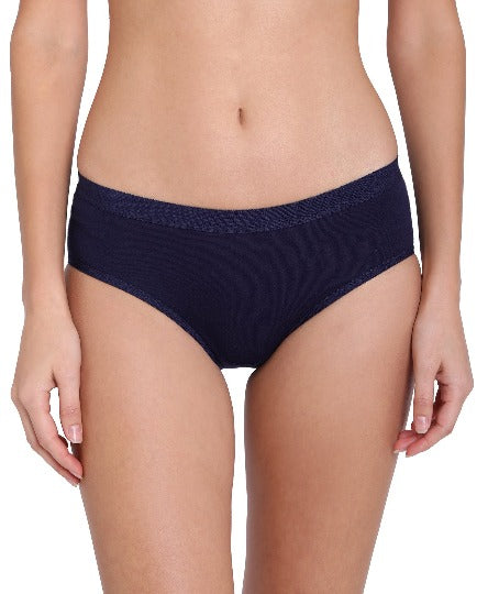 Red Rose High Hips Cotton Solid Print Medium Rise Coverage Hipster