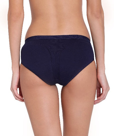 Red Rose High Hips Cotton Solid Print Medium Rise Coverage Hipster