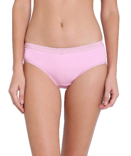 Red Rose High Hips Cotton Solid Print Medium Rise Coverage Hipster