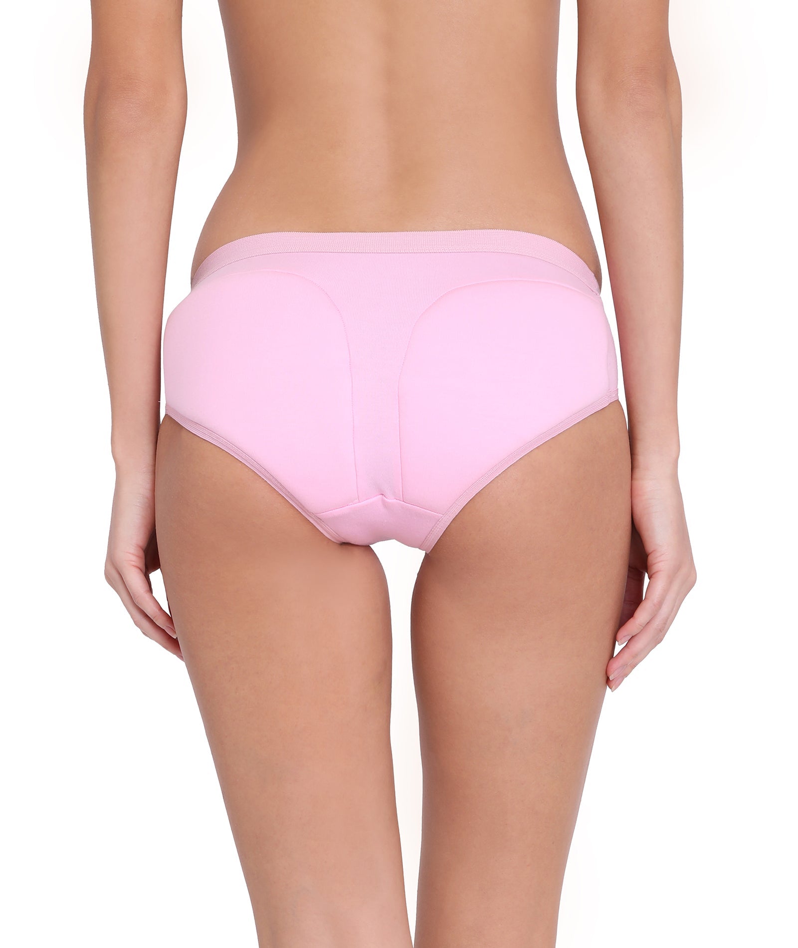 Red Rose High Hips Cotton Solid Print Medium Rise Coverage Hipster