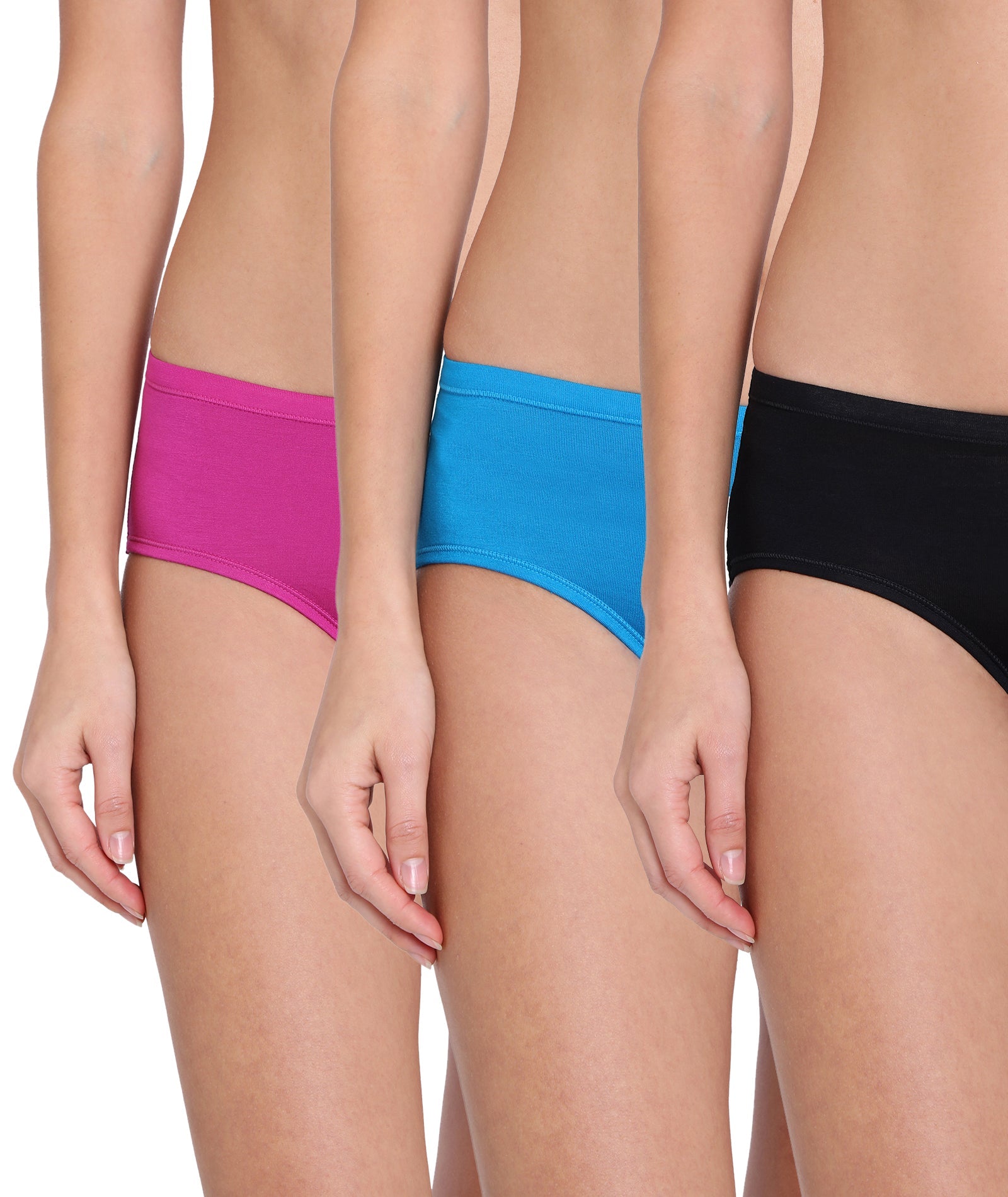 I TOUCH 05 Cotton Elastane Hipster Panties (Pack of 3)