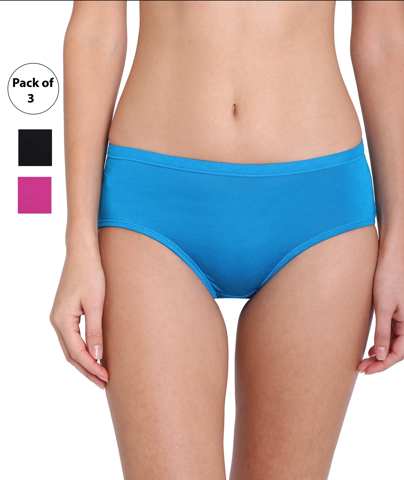 I TOUCH 05 Cotton Elastane Hipster Panties (Pack of 3)