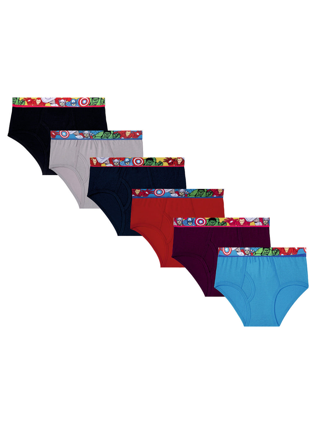 Redrose Justice League Boys’ Briefs – Pack of 6 | Batman & Superman Waistband Prints | JR-50