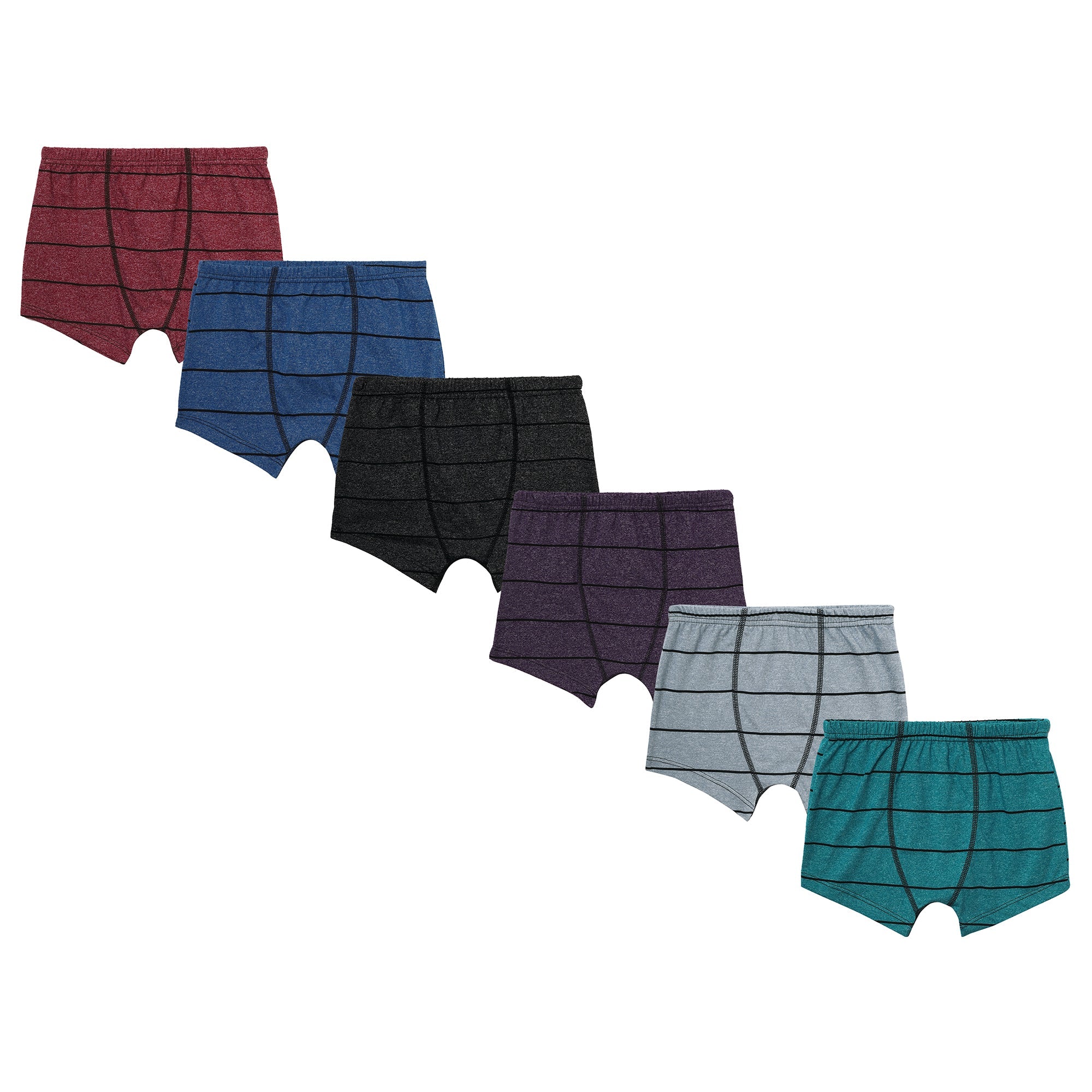 Redrose Boys Innerwear Cotton Briefs - Pack of 6 | Soft & Stretchy Comfort Fit | JR-516