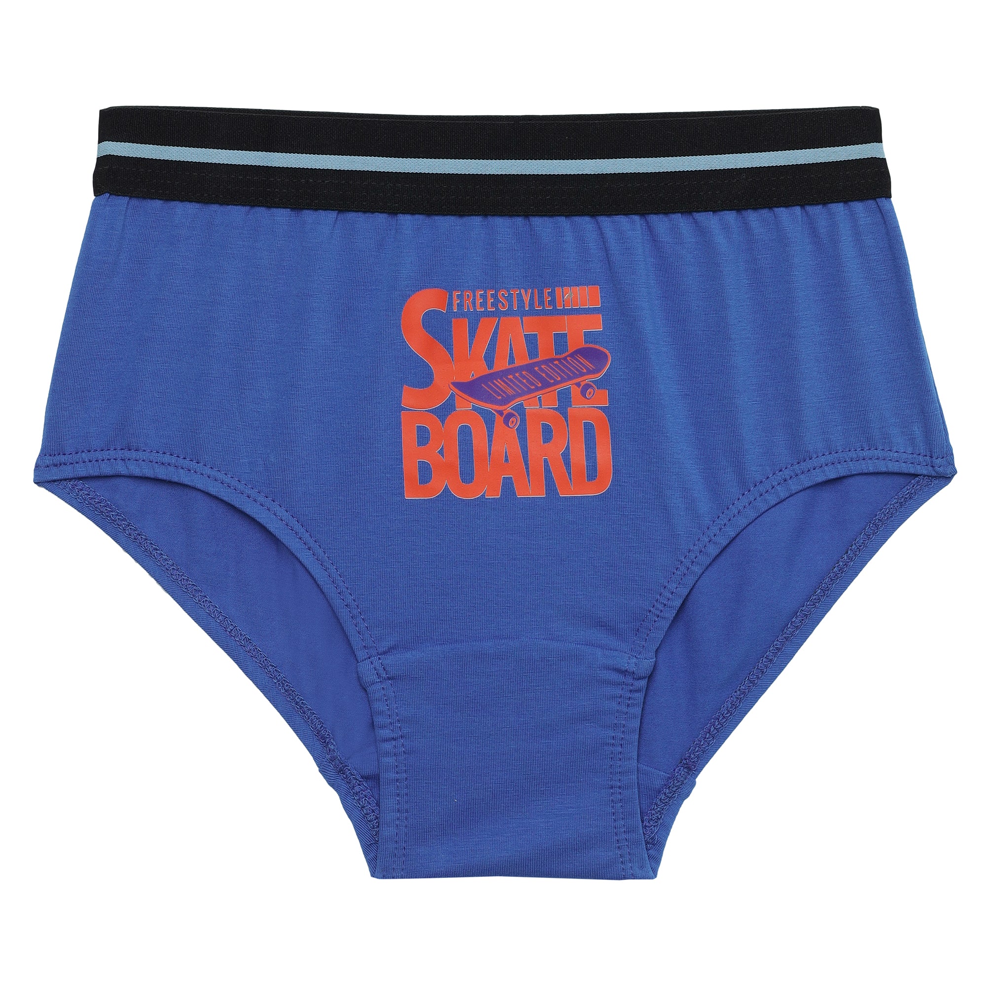 JR 533 Kids Printed Cotton Briefs Underwear with Elastic Belt Waistband for Kids Pack of 3