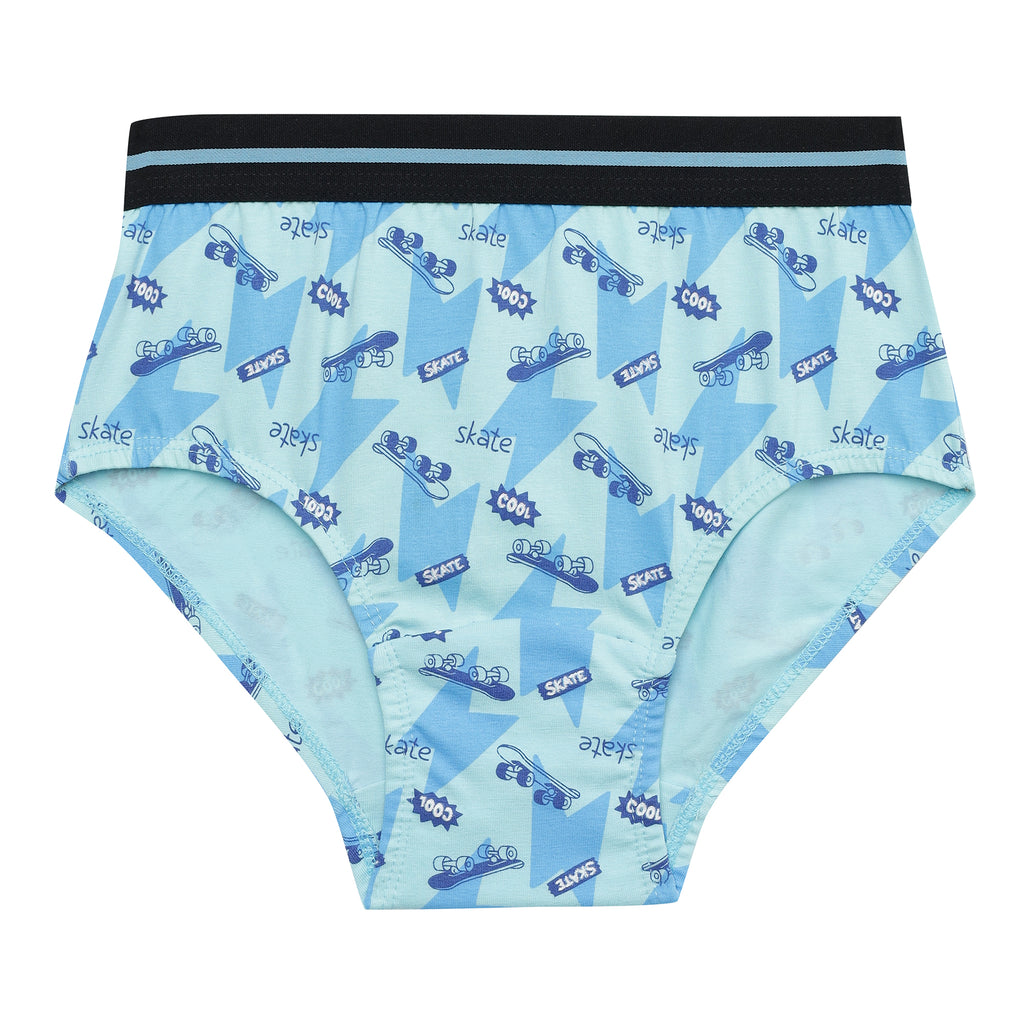 JR 533 Kids Printed Cotton Briefs Underwear with Elastic Belt Waistband for Kids Pack of 3