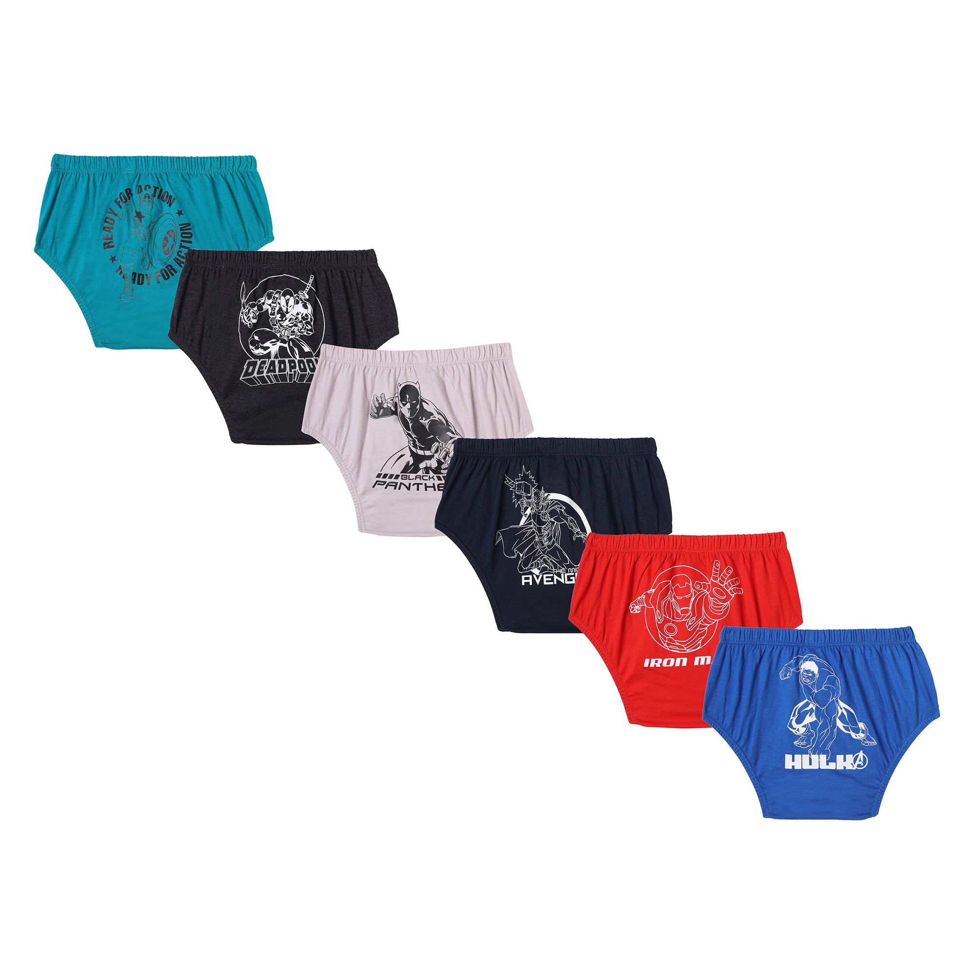 JR 537 Kids Printed Cotton Briefs | Soft & Comfortable Innerwear for Boys | Multicolor Pack 6