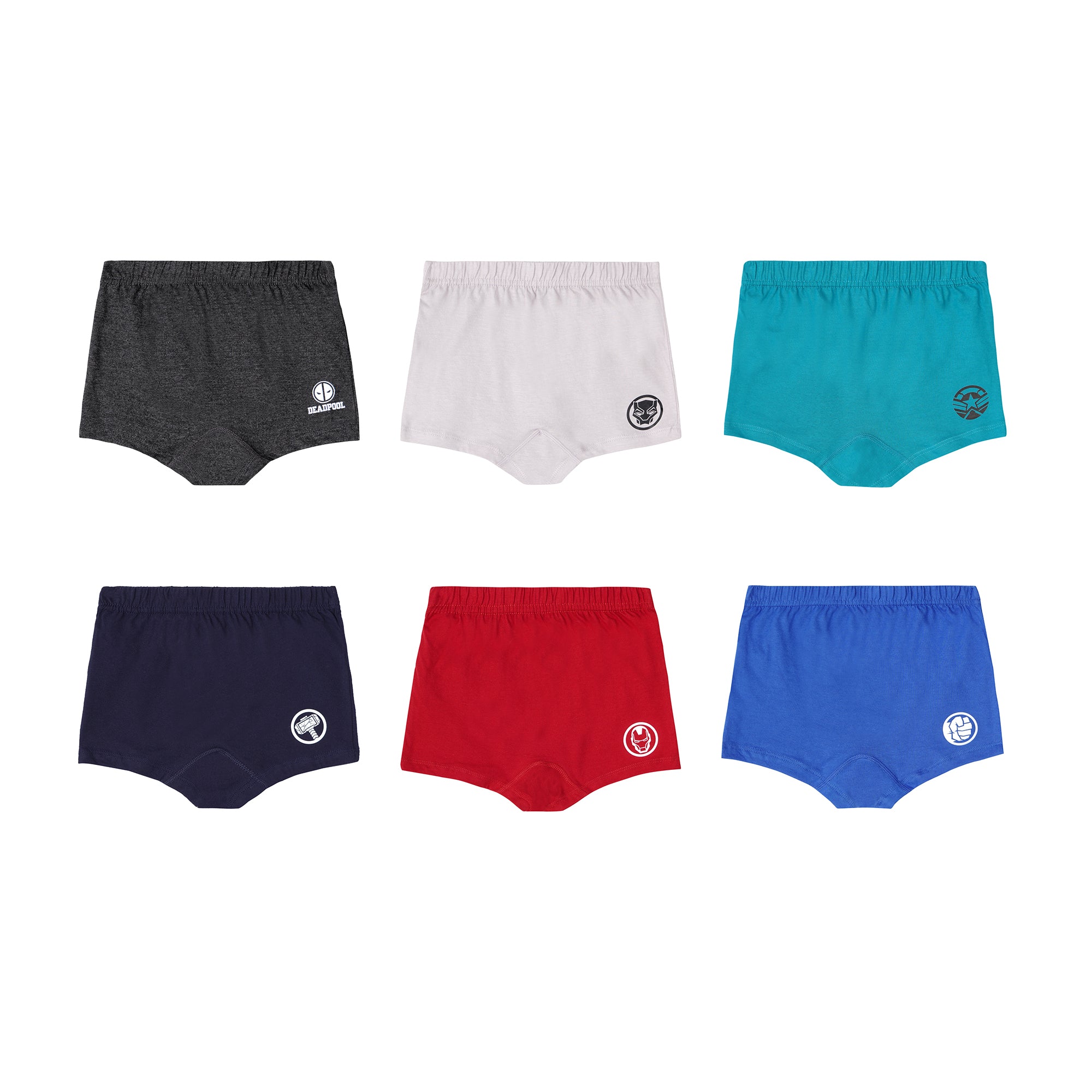JR-539  Marvel Superheroes Printed Cotton Trunks for Boys | PACK OF 6