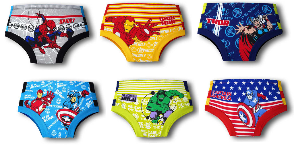 JR 546 Kids Printed Cotton Briefs | Soft & Comfortable Innerwear for Boys | Multicolor Pack 6