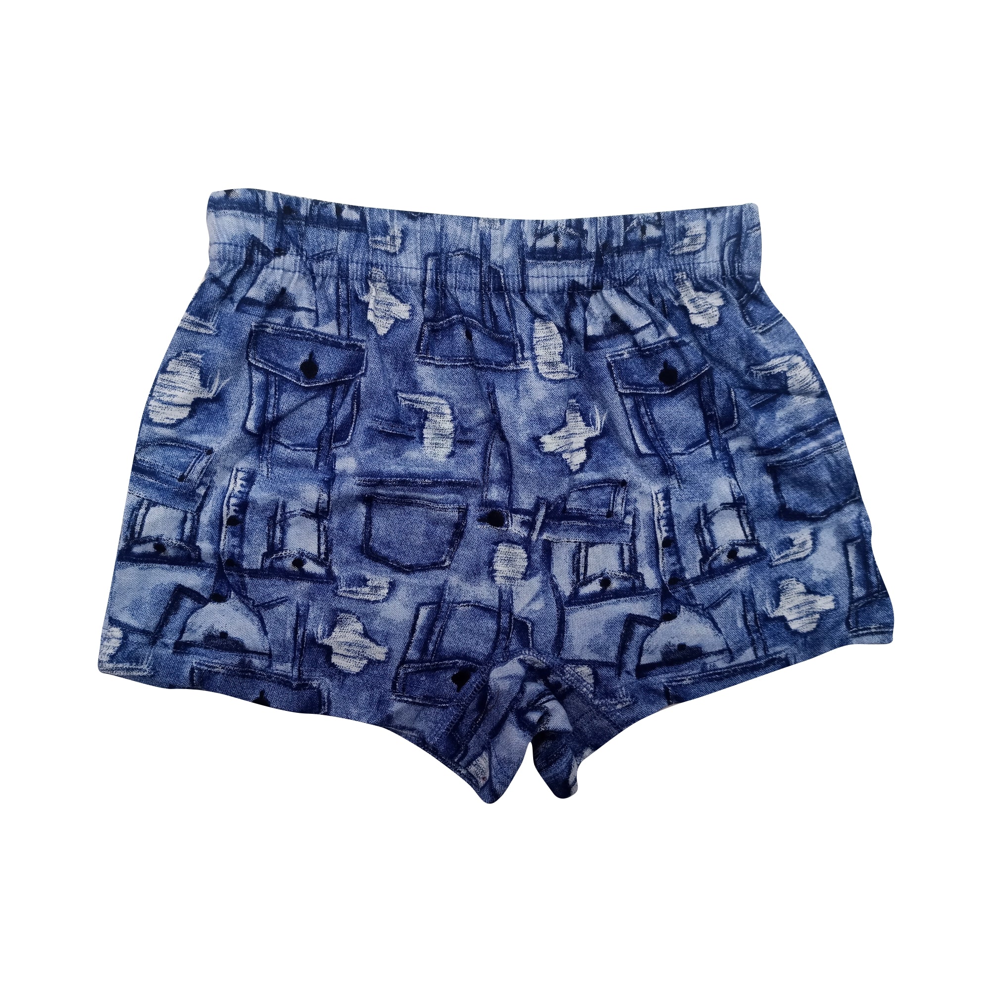 Redrose Boys’ Printed Cotton Briefs – Pack of 6 | Stylish Camo & Denim-Inspired Prints | JR-85