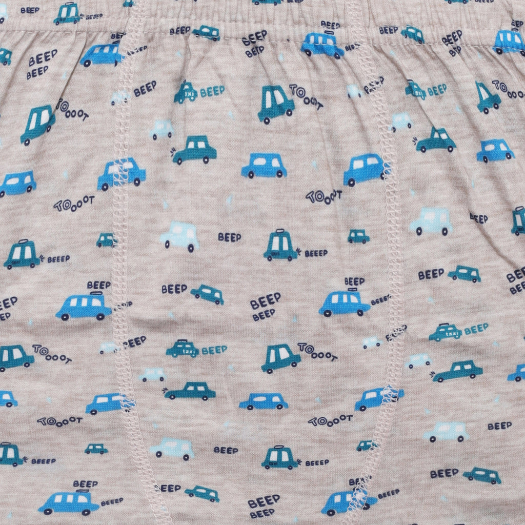 Speedy Car Printed Cotton Trunks for Boys | JR-5006