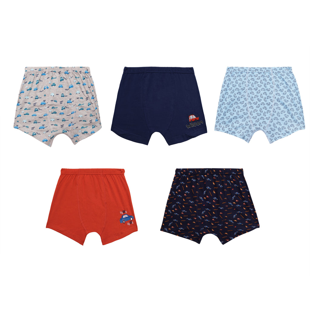 Speedy Car Printed Cotton Trunks for Boys | JR-5006
